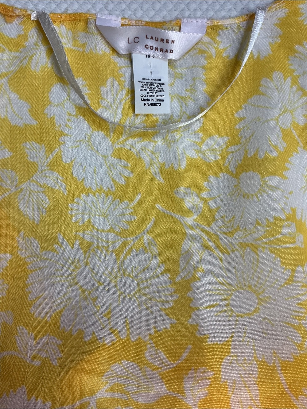Lauren Conrad Yellow Floral Open Bathing Suit Cover - Picture 4 of 4